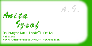 anita izsof business card